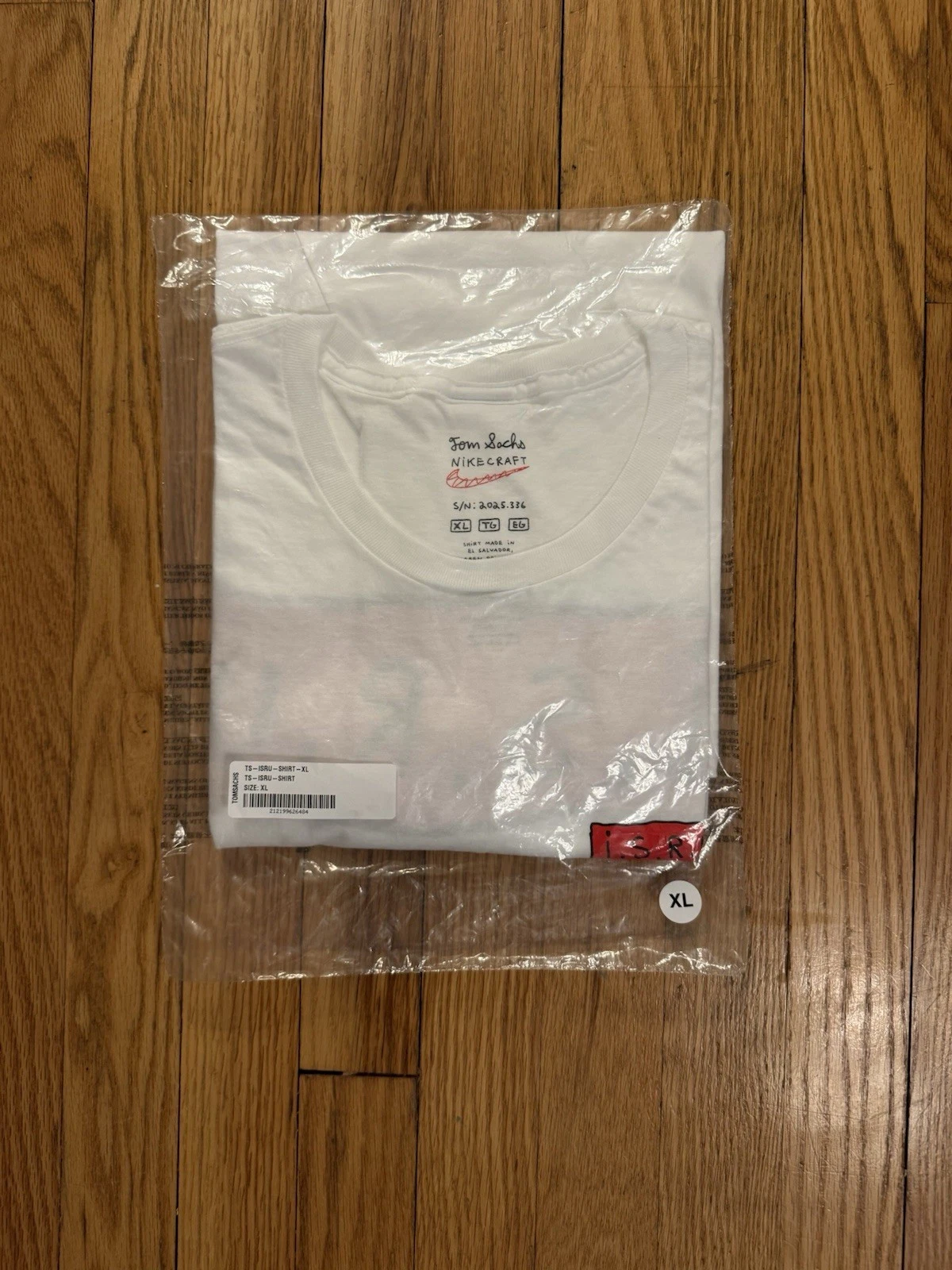 Tom Sachs I.S.R.U. Nike Craft Exclusive Summer Camp T Shirt (Men’s Large) White