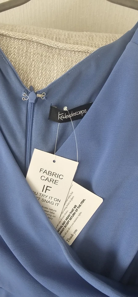 Ladies Cornflower Blue Dress Size 16 - Image 2 of 3