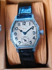 Elgin Hand-wound Vintage Pocket Watch 1920s-30s Engraved Case Working