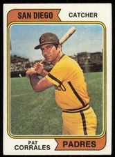 1974 TOPPS PAT CORRALES SAN DIEGO PADRES #498 VG/EX