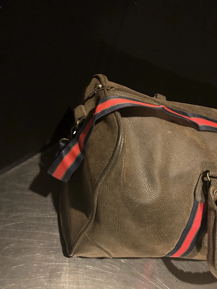 Vintage Kangol Holdall Overnight Bag Brown Leather Large - Image 2 of 4