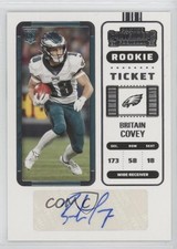 2022 Panini Contenders Rookie Ticket Britain Covey #280 Auto 1r1o