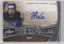 2015 Leaf Ultimate Time Capsule Silver 6/40 Jesse Puljujarvi #TC-JP1 Auto 11jd