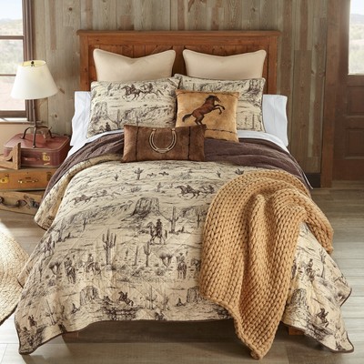 Donna Sharp Cowboy 3PC Cotton Quilt Set