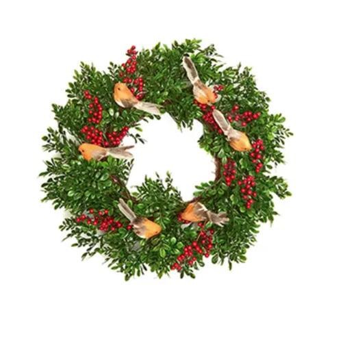 Robin and Berry Wreath 50cm