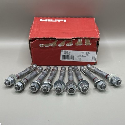 Hilti KB-TZ2 1/2  x 4-1/2  Concrete Wedge Anchors 9 Pieces #2210255 Zinc Plated