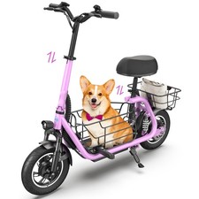 Gyroor C1Pro 550W Electric Scooter with Dual Baskets Pets Friendly