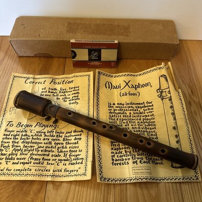 Maui Xaphoon Bamboo Sax IN BOX w/ Fingering Chart - C MAJOR KEY Hawaii HANDMADE