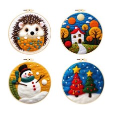 Needle Felting Kits Cartoon Wool Needle Felting Beginner Kit Felting regular