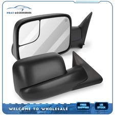 Pair Tow Mirrors For 1994-2001 Dodge Ram 1500 2500 3500 Manual Flip Up