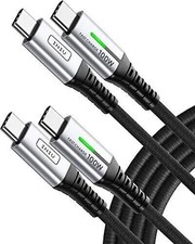 USB C to USB C Cable, 100W 2-Pack 6.6ft PD 5A Fast Charging Type C to Type X