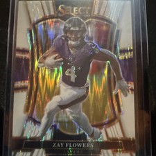 2025 Panini Select Prizm Zay Flowers Ravens #162 Serial Numbered /799