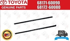 Toyota OEM Front Inner Door Glass Weatherstrip LH RH Set 68171 68172