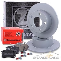 Zimmermann Bremsscheiben Ø245 Voll + BelÄGe Hinten FÜR VW Passat 3B 3BG BJ 00-05