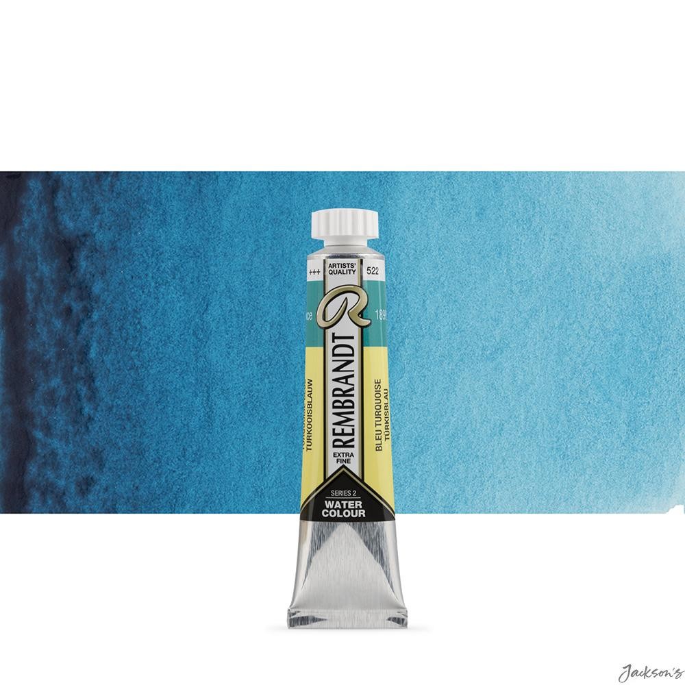 Royal Talens Rembrandt Watercolour Paint Tube 20ml Turquoise Blue For Artists