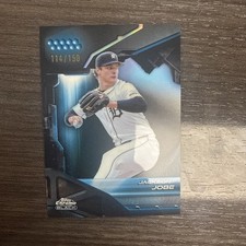 Jackson Jobe 2026 Topps Chrome Black #159 Blue Refractor /150 Tigers