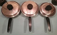 LIFETIME 1, 1.5 & 2 Qt. Saucepans & Lids T304CCSS 12 Element Solar Cap 