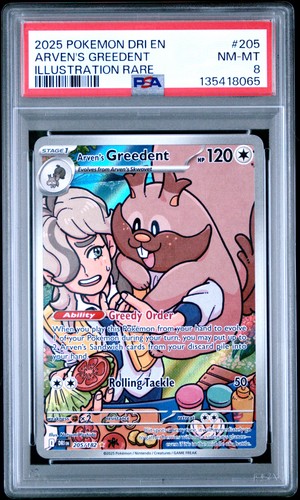 Arven's Greedent graded PSA 8 for sale on eBay