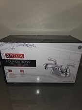 New Delta Foundations 4 in. Centerset Double Handle Bath Faucet B2511LF-PPU-12