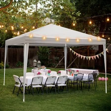 Outdoor Canopy 10x10 ft Party Wedding Tent Heavy Duty Gazebo Pavilion Tent White