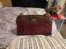 Michi  Embossed Leather Shoulder Bag