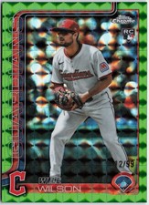 2025 Topps Chrome Update #USC187 Will Wilson Green Geometric Refractors #/99 RC