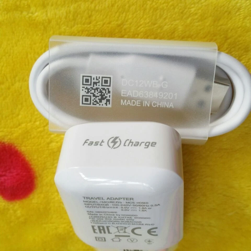 Cargador de pared rápido genuino de la UE cable USB tipo C para LG G5 G6 G7 G8 V30 V40 V50 Foto 2 de 4