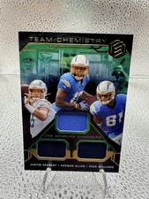 JUSTIN HERBERT 2021 Panini Elements Team Chemistry Triple Patch #/75 Chargers