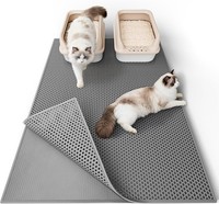 Katzenklo Matte, 90X76Cm Eva Katzenstreu Matte, Waben Katzenmatte Katzenklo