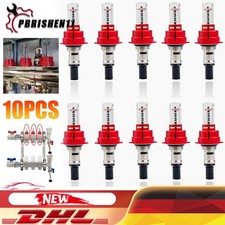 10x Flowmeter Fußbodenheizung 1/2" Durchflussmesser Verteiler Durchflussanzeiger