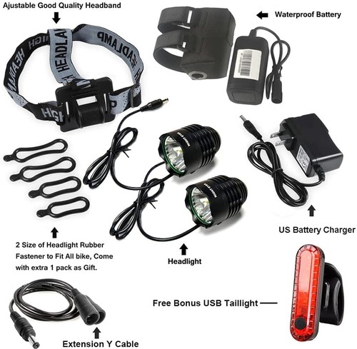 - Mountable 1200 Lumens Mountain Bike Headlight Bike LED Light -Rechargeable ... - Picture 3 of 9