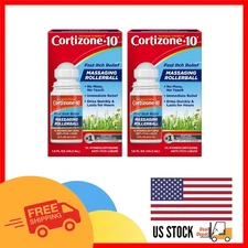 Quick-Absorbing Itch Relief with 1% Hydrocortisone, Massaging Rollerball, 2-Pack