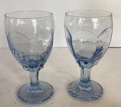 LIBBEY LIGHT BLUE CHIVALRY WATER ICED TEA GOBLET 6.5 INCH G2719