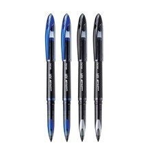 uni-ball Air UBA188M Roller Ball Pens 0.5 mm Blue Black Pack of 4 Writing Set