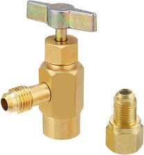 R1234YF Can Tap Valve Kit Self-Sealing & Puncture w/ Adapter for A/C Refrigerant