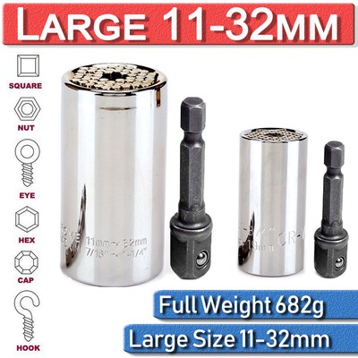 Universal Multifunktions Nuss Steckschlüssel 7-32mm Handwerkzeuge mit Adapter