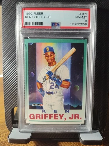 1992 Fleer #709 Ken Griffey Jr PSA 8
