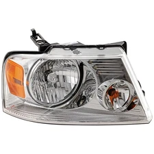 Right Headlight For Ford F-150 2004-2008 Halogen with Bulb(s) CAPA Chrome Trim