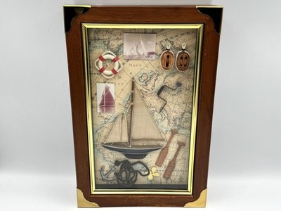  Maritim Boot und Seil 6 Schlüsselhalter Hängebox Holzschrank 