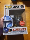 Funko Pop Star Wars The Mandalorian Paz Vizsla #562 GAMESTOP BOBBLE HEAD READ