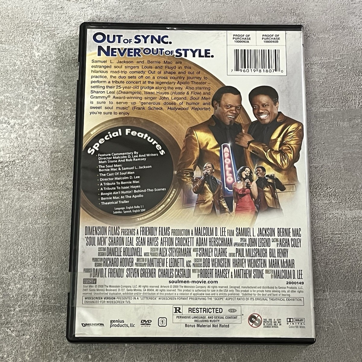 Soul Men (DVD, 2008) Samuel L. Jackson, Bernie Mac • Comedy