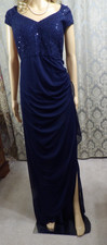 ALEX EVENINGS Cap Sleeve Empire Waist Evening Gown NWT IN STORES 199 SZ 18