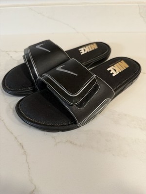 Nike COMFORT Slide 2 Sandal Men's Size 12 Black/ Silver 415205 002 Slippers