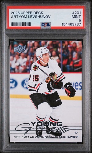 2025-26 Upper Deck Series 1 - Young Guns Artyom Levshunov #201 (RC) PSA 9 - Picture 1 of 2