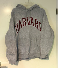H&M Damen Hoodie Grau Harvard Logo Gr. M Flee...