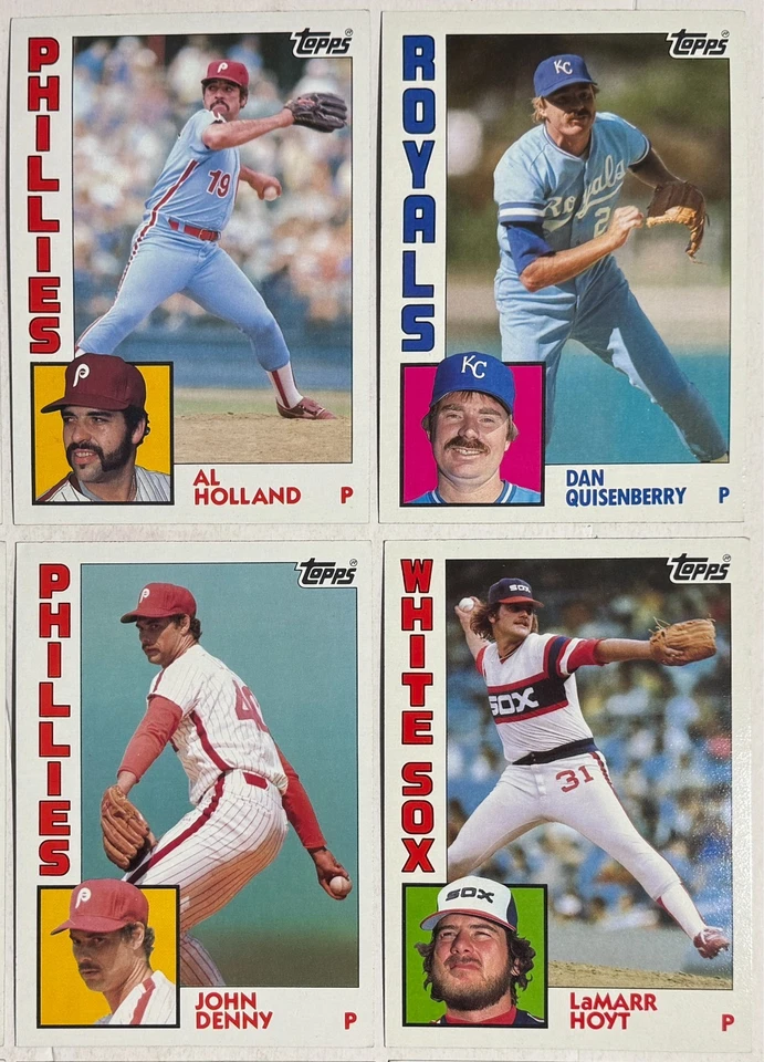 Topps 1980 1984 1985 Jumbo Giant Super Size 5x7 Baseball Cards Mixed Lot of 15 - Image 3 of 4