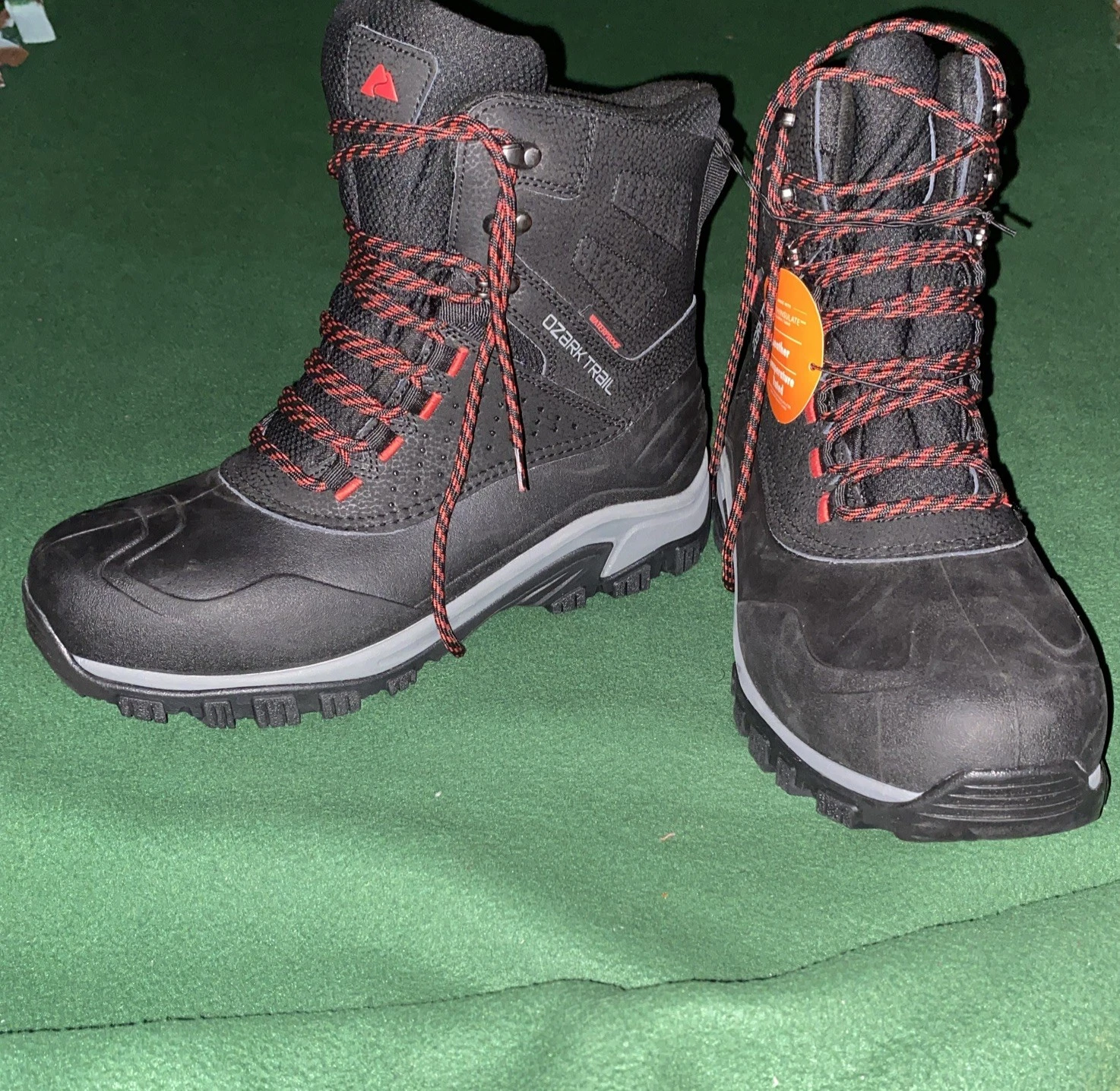 Ozark Trail Men’s Snow Boots Leather 3M Thinsulate -5*F Temperature Rated Size 9
