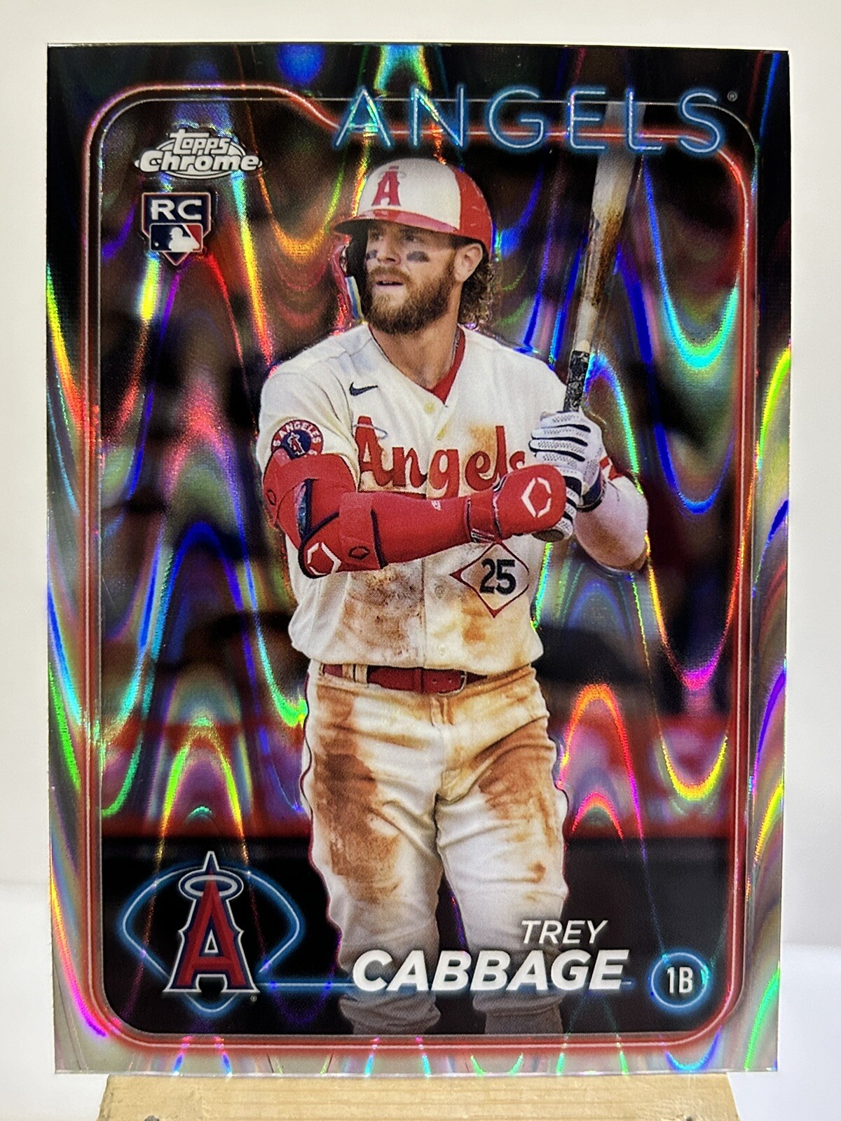 2024 Topps Chrome Trey Cabbage Rookie RayWave Refractor #226 Angels