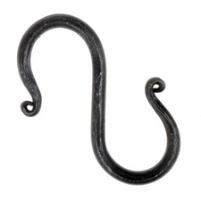 S-Haken geschmiedet 8cm klein Eisenhaken Mittelalter Kesselhaken Medieval S-hook