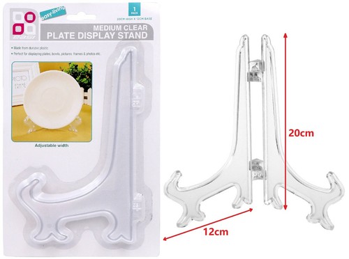 Clear Plate Display Stand Plastic Easel Holder Frame Photo Book Art Picture - Picture 3 of 14